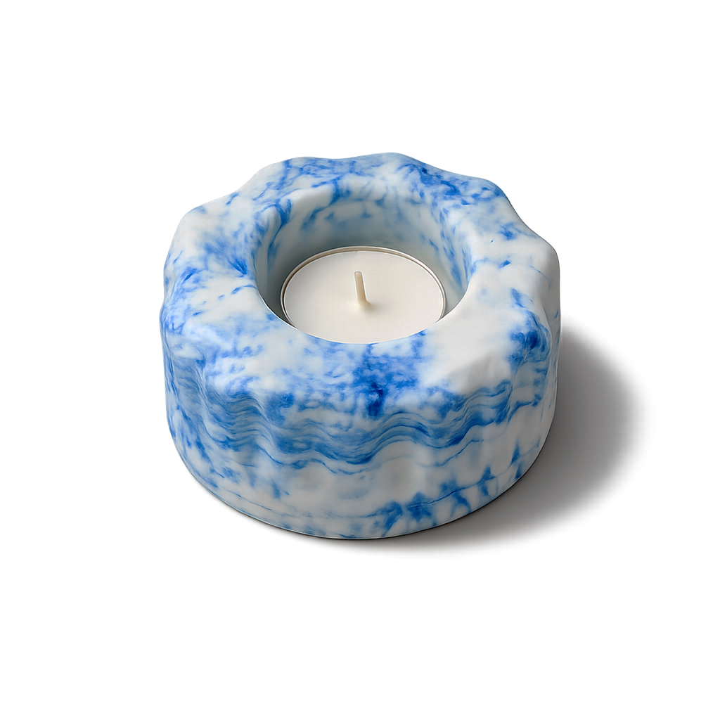 Wave Candle Vessel in premium water-based eco-resin